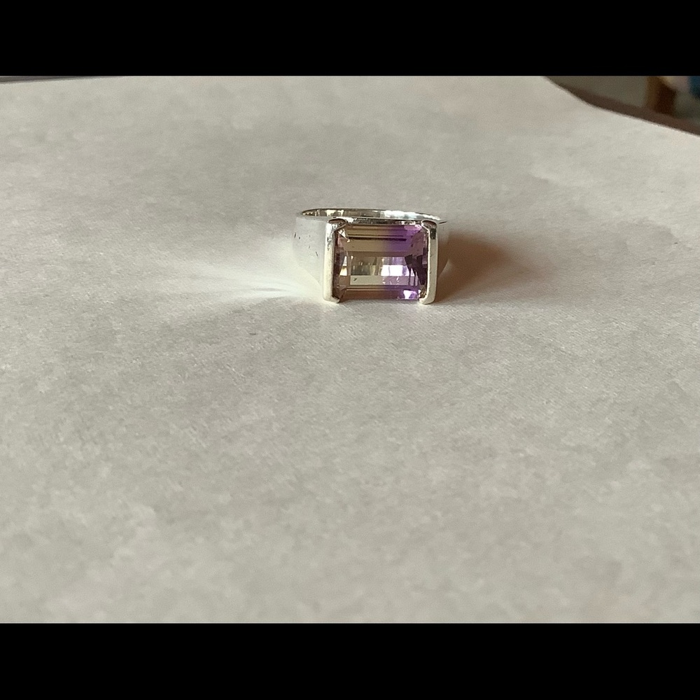Ametrine ring in sterling silver